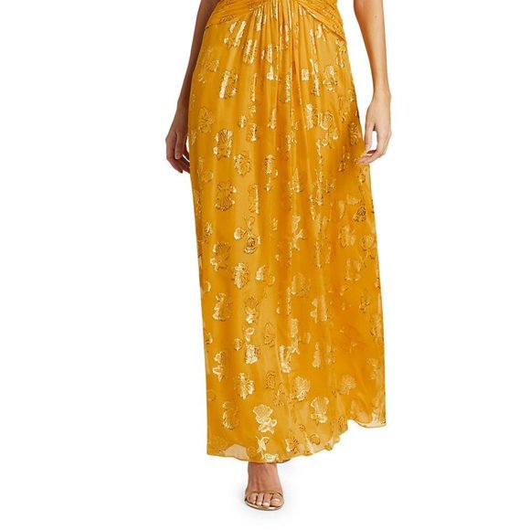 Ramy Brook Adrianna Metallic Halter Dress - Picture 4 of 4